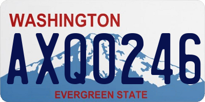WA license plate AXQ0246