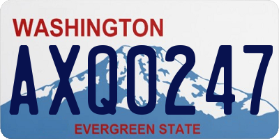 WA license plate AXQ0247