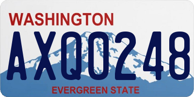 WA license plate AXQ0248