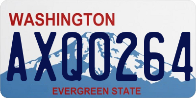 WA license plate AXQ0264