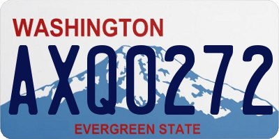 WA license plate AXQ0272