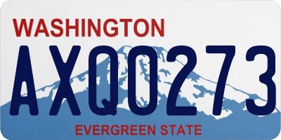 WA license plate AXQ0273