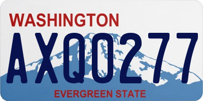WA license plate AXQ0277