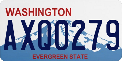 WA license plate AXQ0279