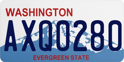 WA license plate AXQ0280