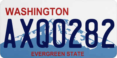 WA license plate AXQ0282