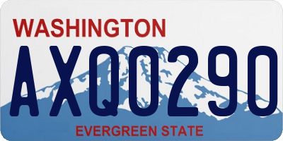 WA license plate AXQ0290