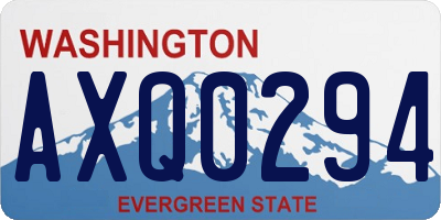 WA license plate AXQ0294
