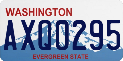 WA license plate AXQ0295