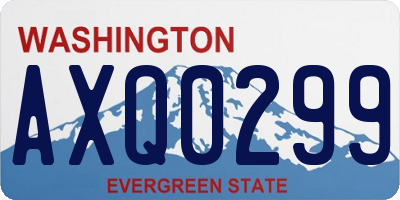 WA license plate AXQ0299