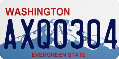 WA license plate AXQ0304