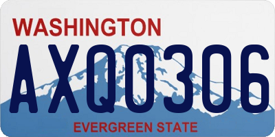 WA license plate AXQ0306
