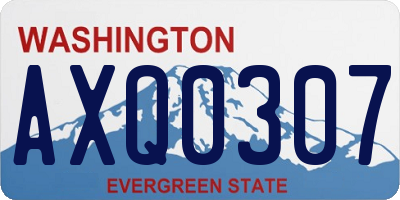 WA license plate AXQ0307