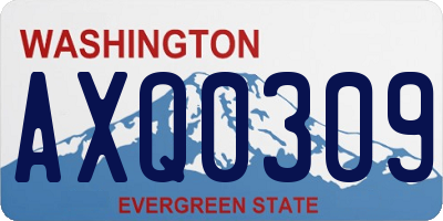 WA license plate AXQ0309