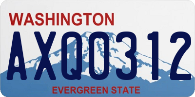 WA license plate AXQ0312