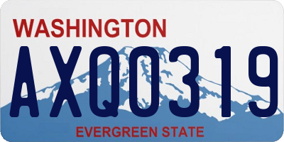WA license plate AXQ0319