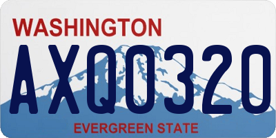 WA license plate AXQ0320