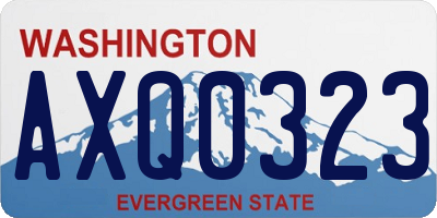 WA license plate AXQ0323