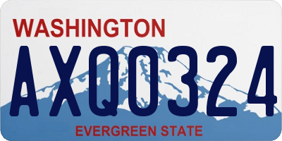WA license plate AXQ0324