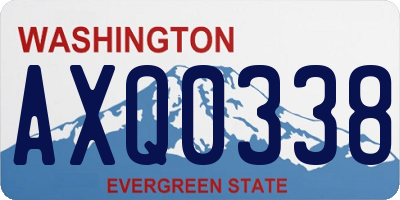WA license plate AXQ0338
