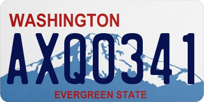 WA license plate AXQ0341
