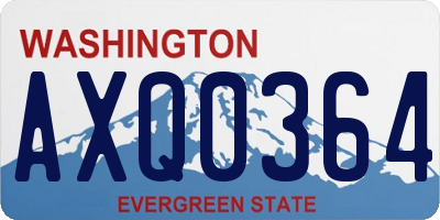 WA license plate AXQ0364