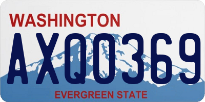 WA license plate AXQ0369