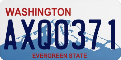 WA license plate AXQ0371