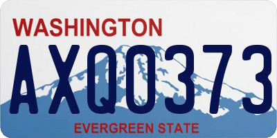 WA license plate AXQ0373