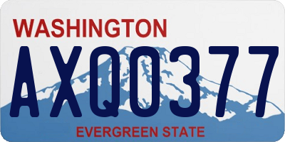 WA license plate AXQ0377
