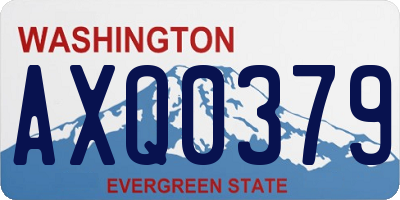 WA license plate AXQ0379
