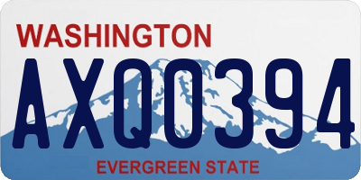 WA license plate AXQ0394