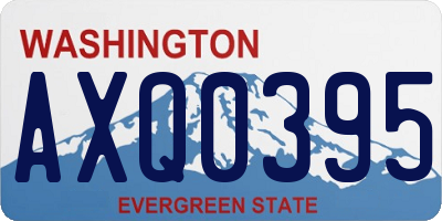 WA license plate AXQ0395