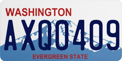 WA license plate AXQ0409
