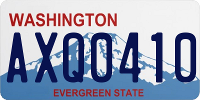 WA license plate AXQ0410