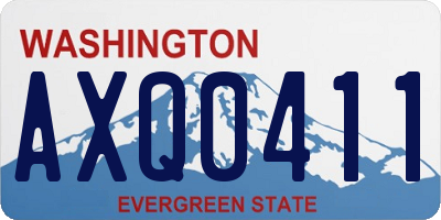 WA license plate AXQ0411