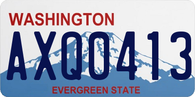 WA license plate AXQ0413