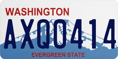 WA license plate AXQ0414