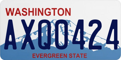 WA license plate AXQ0424