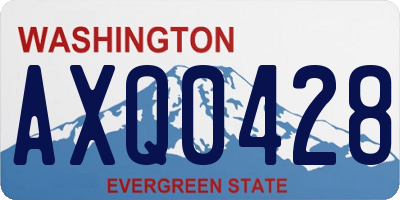 WA license plate AXQ0428