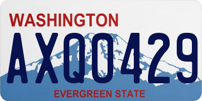 WA license plate AXQ0429
