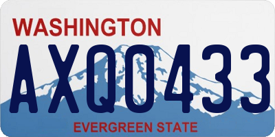 WA license plate AXQ0433