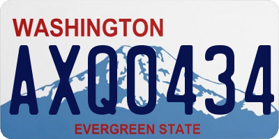 WA license plate AXQ0434