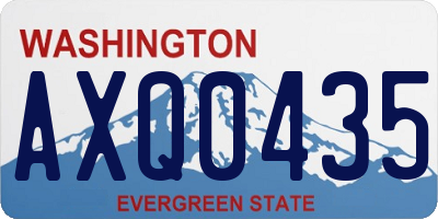WA license plate AXQ0435