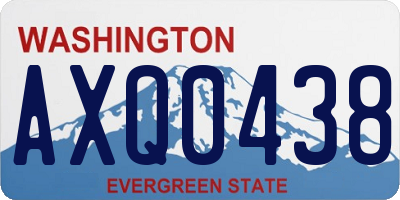 WA license plate AXQ0438