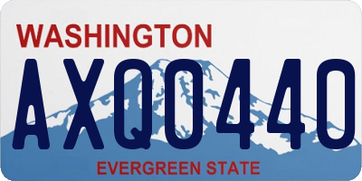 WA license plate AXQ0440