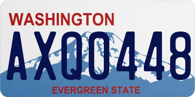 WA license plate AXQ0448