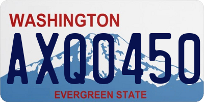 WA license plate AXQ0450