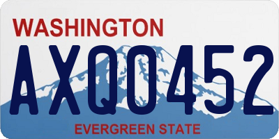 WA license plate AXQ0452