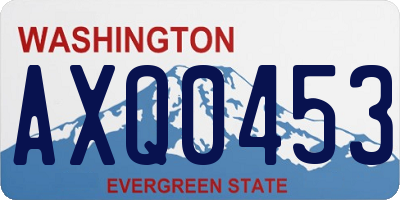 WA license plate AXQ0453